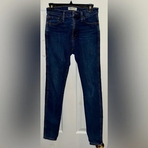 Madewell 10” High Rise Medium Wash Skinny Jeans Size 26 - Picture 1 of 8
